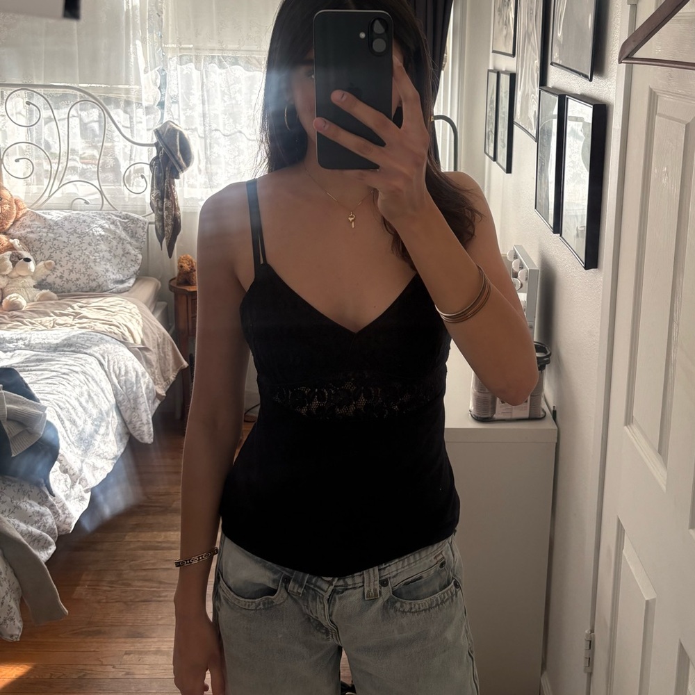 Elegant Black Lace Women's Top